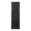Plastic Development Group 14 x 67 Inch Exterior Vinyl Plastic Faux Louvered Window Shutters with Installation Kit and Instructions, 4 Pack, Black - 2 of 4