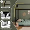 GDFStudio Joseph Twin Size Metal Floor Bed Frame with House Shape and Guardrails - 4 of 4
