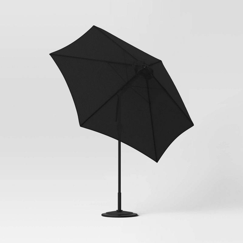 9' Round Outdoor Patio Market Umbrella with Black Pole - Threshold™, 4 of 8