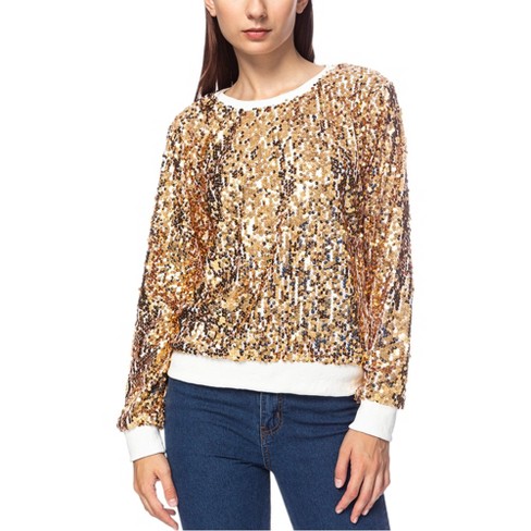 Gold sweatshirt womens 2025