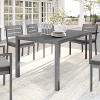 Martha Stewart Bedford 62" Indoor-Outdoor Patio Table with Brushed Woodgrain Aluminum Finish - 2 of 4