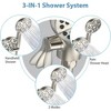 Whizmax 5" Premium Pressure 3-Way Rainfall Combo-Enjoy Luxurious Rain Showerhead and 5-Setting Hand Held Shower Separately or Together - 3 of 4