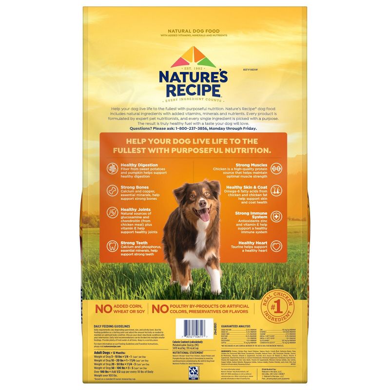 Nature's Recipe Grain Free Chicken, Sweet Potato & Pumpkin Recipe Adult Dry Dog Food, 3 of 13