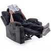 GlasFlength Accent Recliner Chairs, Wide Recliner, Adjustable Single Recliner Chair, for Living Room, Bedroom, Apartment, Gray, 34.3"*36.6"*42.1" - 3 of 4