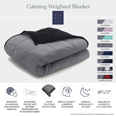 Ella Jayne Weighted Blanket, 12lb - Grey/black - 12 Lb : Target