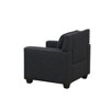 DOMETOUR Black Linen Living Room Chair - Modern Upholstered Accent Chair with Comfortable Seating - 4 of 4