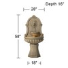 John Timberland Outdoor Wall Water Fountain with Light LED 58" High Lion's Head 2 Tiered for Yard Garden Patio Deck Home - 4 of 4