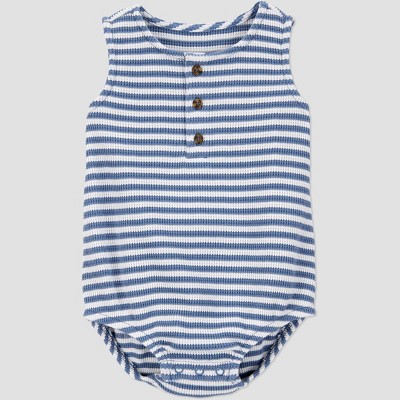 Carter's Just One You® Baby Boys' Striped Textured Romper - Blue/White