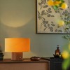 10.6" Retro Walnut Wooden Touch Table Lamp with Corduroy Velvet Shade, Vintage Style for Bedroom, Living Room, Reading Nook, or Hotel - 2 of 4