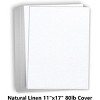 Hamilco Natural Linen Textured Cardstock Thick Paper - 11 x 17" Heavy Weight 80 lb Cover Card Stock - 25 Pack - 2 of 4