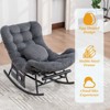 MOONMISS Rocking Chair with Thick Cushion and Frame Steel Egg Chairs Lounge Reading Chair for Living Room, Bedroom, Apartment - 4 of 4