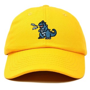 Dalix Giant Lizard Kaiju Embroidered Cotton Dad Hat Baseball Cap Adjustable Glow in the Dark Mens - 1 of 4