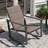 Merrick Lane Set of 2 Flex Comfort Outdoor Rocking Chairs with Steel Frames - 4 of 4