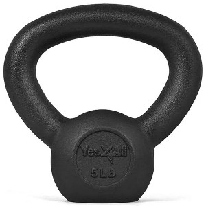 Yes4All 50 lb Cast Iron Kettlebell Pair for Strength Training & Home ...