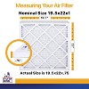 Filter King 19.5x22x1 Air Filter | 4-PACK | MERV 13 HVAC Pleated A/C Furnace Filters | MADE IN USA | Actual Size: 19.5 x 22 x .75" - 2 of 4