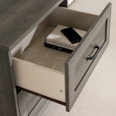 Gray Maple 2-Drawer Farmhouse Nightstand