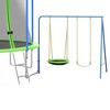 NAYSAYE Trampoline 14FT with Slide and Swings for Outdoor Backyard Use with Basketball Hoop and Ladder, Green, 168.00"*121.20"*245.63" - 3 of 4