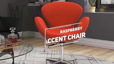 Sage Green Wool Blend Swivel Accent Chair with Chrome Base