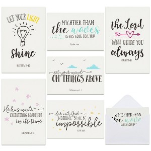 Paper Junkie 48 Pack Christian Greeting Cards with Envelopes, 4x6 Inspirational Cards with Bible Verses for Encouragement, Motivation - 1 of 4