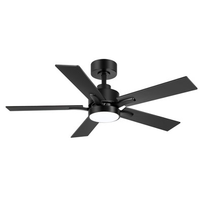 Airsurfer 42" Ceiling Fan with Color-Changing LED Light, 5 Plywood Blades, Remote Included, 5'' Down rod, DC Motor
