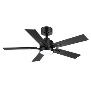 Airsurfer 42" Ceiling Fan with Color-Changing LED Light, 5 Plywood Blades, Remote Included, 5'' Down rod, DC Motor - 1 of 4