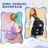 Girls Backpack 3-Piece Set – Black School Bag with Multiple Pockets, Lightweight Bookbag with Lunch Bag & Pencil Case for Teens and Students - 3 of 4