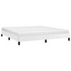 Bed Frame White Faux leather, plywood, engineered wood King - 3 of 4