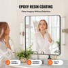 VEVOR Wall Mounted Makeup Mirror,0.15" Thick, 36"x36" Mirror with Aluminium Alloy Frame & Explosion-Proof Film, Scratch-Resistant Mirror,Black - 3 of 4