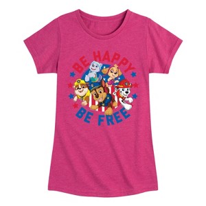 Girls' - Paw Patrol - Americana Fitted Short Sleeve Graphic T-Shirt - 1 of 4