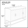 Contemporary Kitchen Buffet Cabinet with Countertop Safety Fence, Freestanding Sideboard Storage for Dining Room, Entryway, Bedroom - 3 of 4