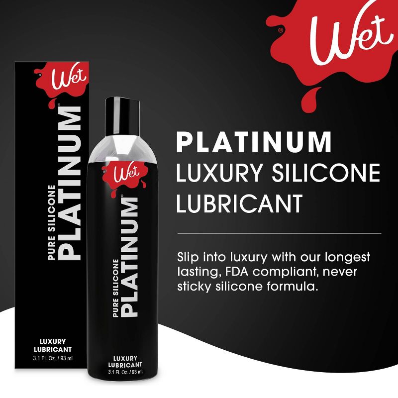 Wet Platinum Premium Pure Silicone Personal Lube - 3.1 fl oz, 4 of 12