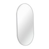 FONTOI Silver Metal Oval Wall Mirror, Modern Decorative Accent Mirror for Living Room Bedroom Office, Contemporary Home Spaces, Silver, 33"*20"*1.1" - 3 of 4