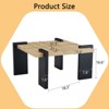 ALEXOUN Rectangle Coffee Table with Sturdy MDF Desktop & Metal Legs, Vintage Mortise Tenon Center Table for Home and Apartment - 3 of 4