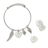 Juvale 75 Pack Silver Heart Cross Charms, Religious Antique Alloy Accessories for Keychain, Bracelet, Necklace, 0.67 x 0.63 In - 4 of 4