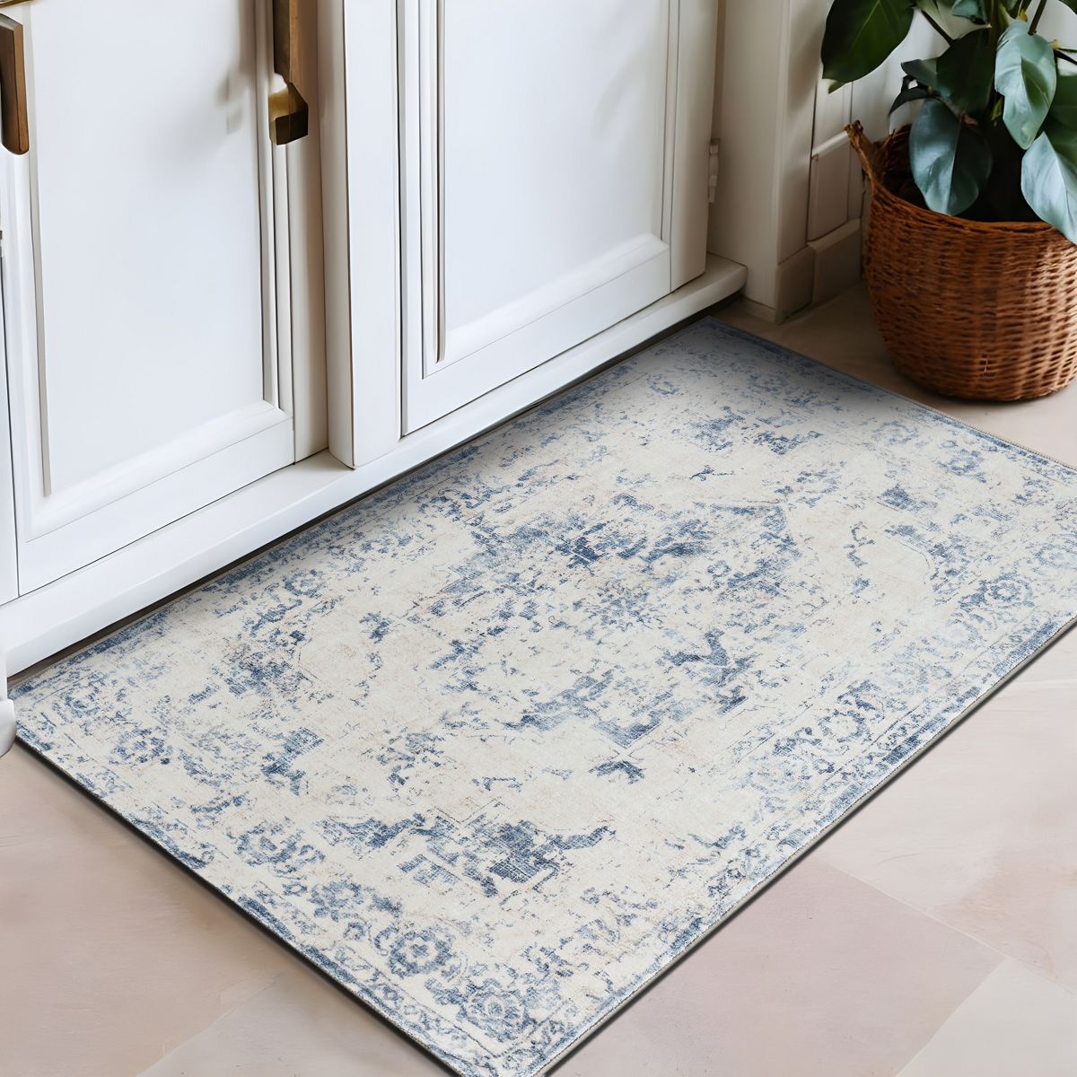 World Rug Gallery Traditional Vintage Distressed Washable Non Slip Area Rug: Stain & Fade-Resistant, Low Pile - thumbnail 7