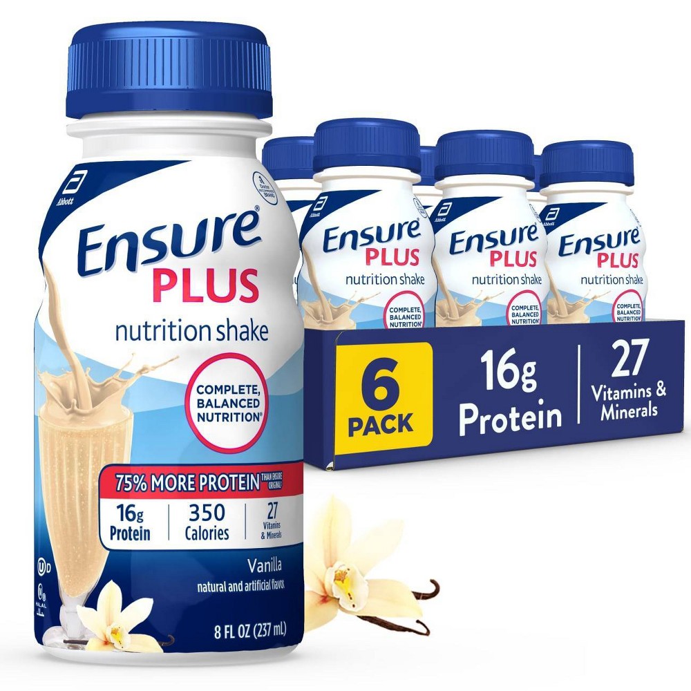 UPC 070074407074 product image for Ensure Plus Nutrition Shake - Vanilla - 6ct/48 fl oz | upcitemdb.com