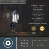VAXCEL Rogers Park Aluminum 6.25-in. W 1 Light Black Motion Sensor Dusk to Dawn Outdoor Wall Lantern Clear Glass - 4 of 4
