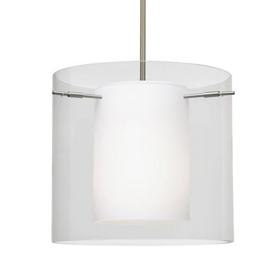 Besa Lighting Pahu 12 1 - Light Pendant in  Satin Nickel