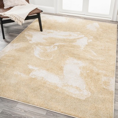 Petalo Abstract Two-Tone Modern Area Rug - JONATHAN Y