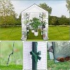 Acekool Walk-in Greenhouse with Roll-Up Zipper Door, 57 x 57 x 76 Inch Portable Indoor Outdoor Greenhouse, 3-Tier 6 Shelves for Garden Patio Backyard - 3 of 4