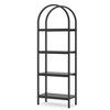 Resenkos Book Storage Display Book Shelf,4-Tier / 5-Tier Bookshelf, Arched Bookcase Display Rack with Storage Shelves Black - 4 of 4