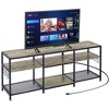 VECELO TV Stand with Power Outlets, Industrial Entertainment Center with 3-Tier Open Storage Shelves, 63 Inch - 3 of 4