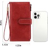 FATMOON Womens Wallets,Large Capacity Credit Card Holder RFID,Wallet Women Double Zipper Pocket Leather Bifold Ladies Wristlet Clutch Wallet - 3 of 4