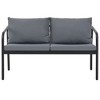 vidaXL Sofa Dark Grey Frame, Light Grey Cushions Aluminum, 100% Polyester - 4 of 4