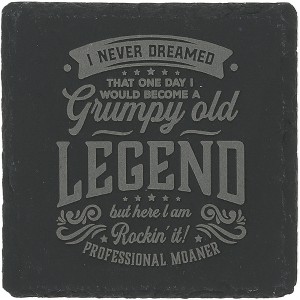 Pavilion Gift Company - Grumpy - 4" Slate Coaster - Coasters - 1 of 4