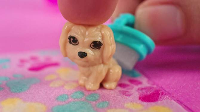 Barbie Doll Newborn Pups Playset - Brunette Hair, 2 of 8, play video