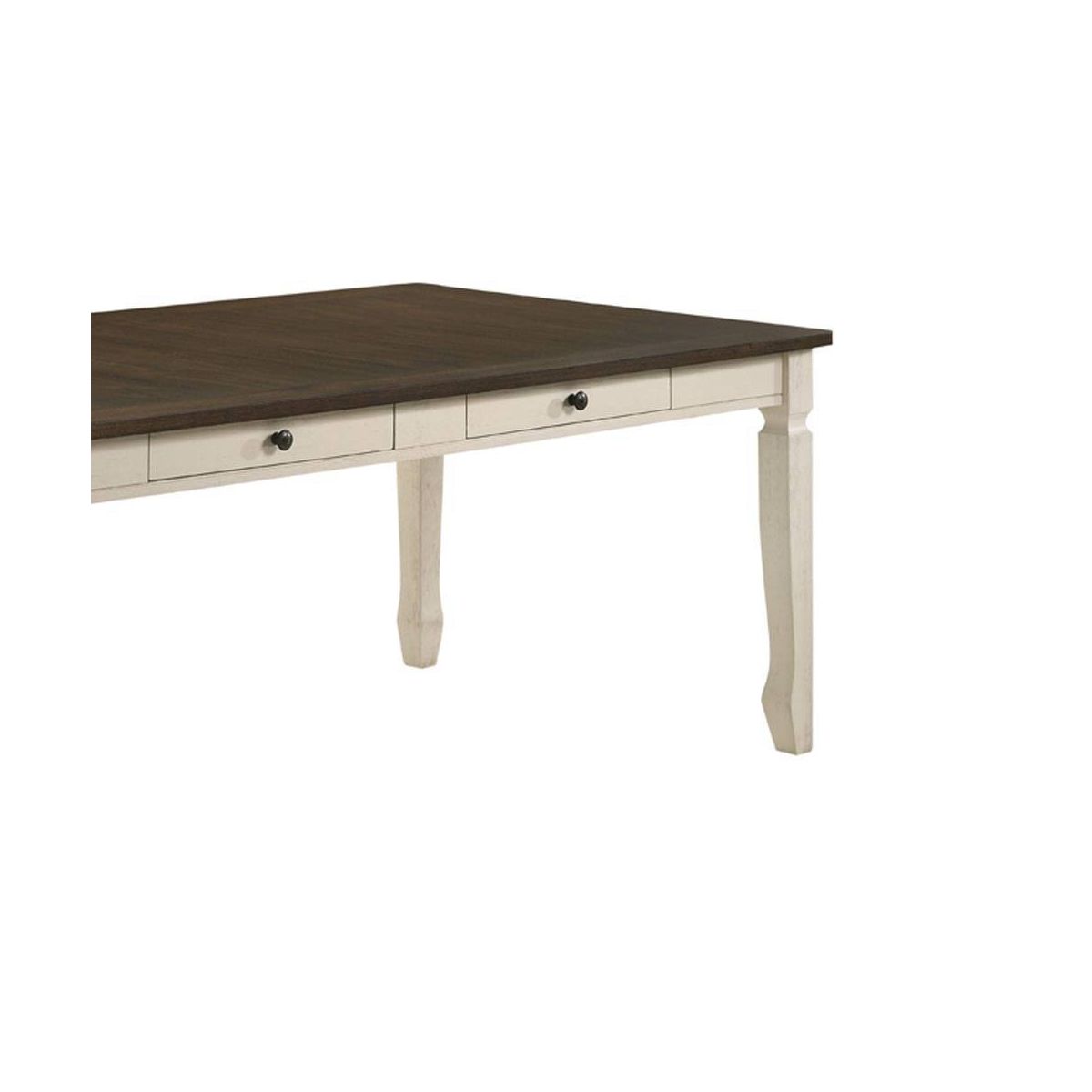 78" Fedele Dining Table Weathered Oak/Cream Finish - Acme Furniture - thumbnail 4