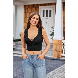 Avidlove Lace Tank Tops for Women Going Out Summer Ribbed Crop