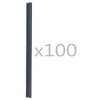 VidaXL 100 pcs Fence Strip Clips PVC Anthracite - 2 of 3