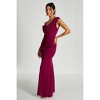 QUIZ Women's Scuba Crepe Asymmetric Cowl Neck Maxi Dress - 3 of 4